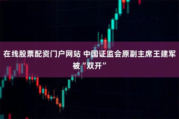 在线股票配资门户网站 中国证监会原副主席王建军被“双开”