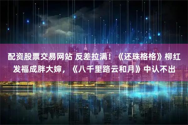 配资股票交易网站 反差拉满!《还珠格格》柳红发福成胖大婶,《八千里路云和月》中认不出